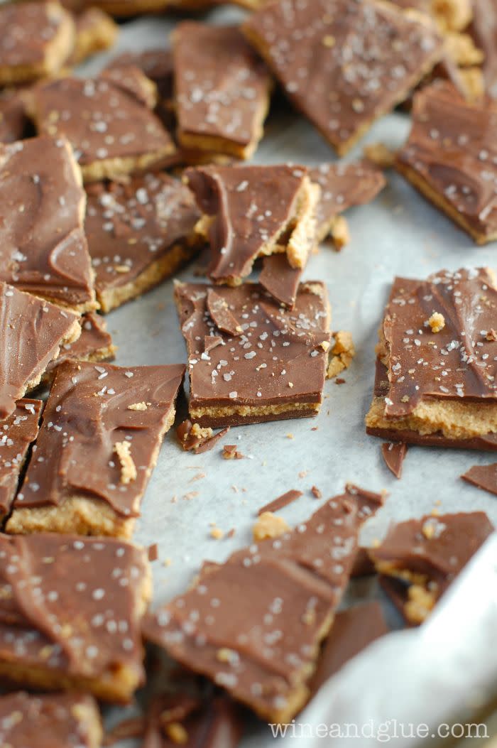 Salted Chocolate Cookie Butter Bark