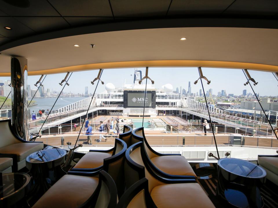 Inside one of MSC Meraviglia's lounges