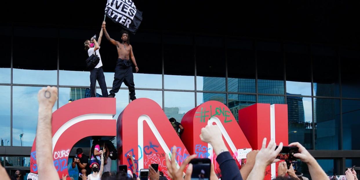 black lives matter protests cnn building atlanta