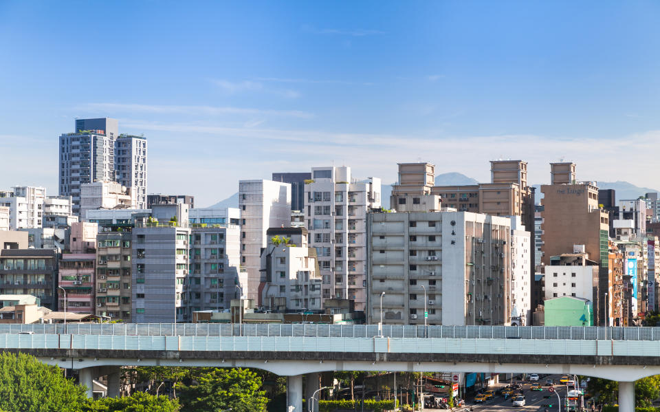 Taipei, Taiwan - September 4, 2018: Cityscape of modern Taipei city, skyline of living houses