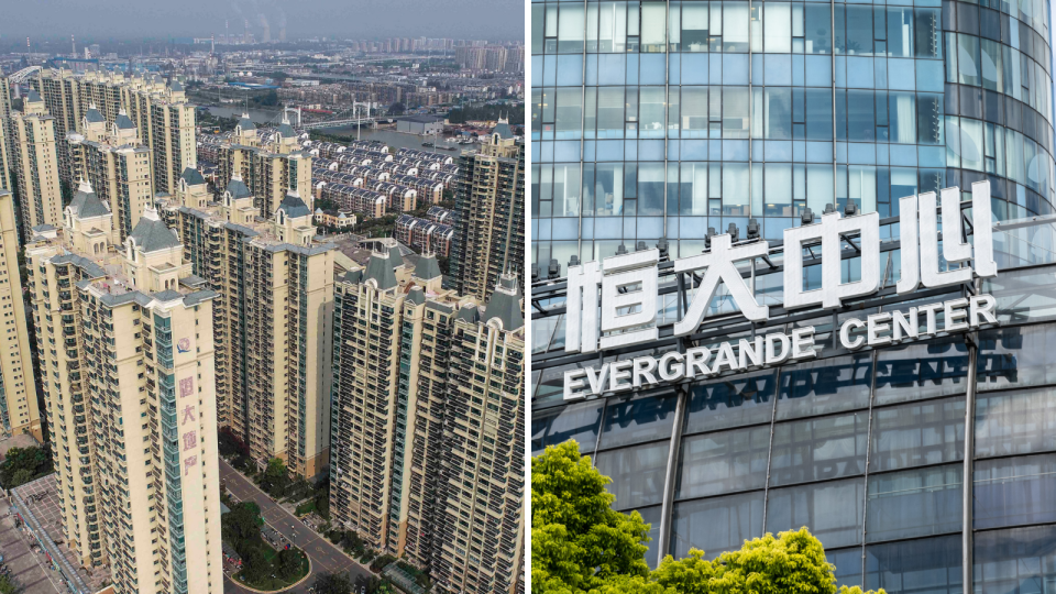 Buildings developed by Chinese company Evergrande