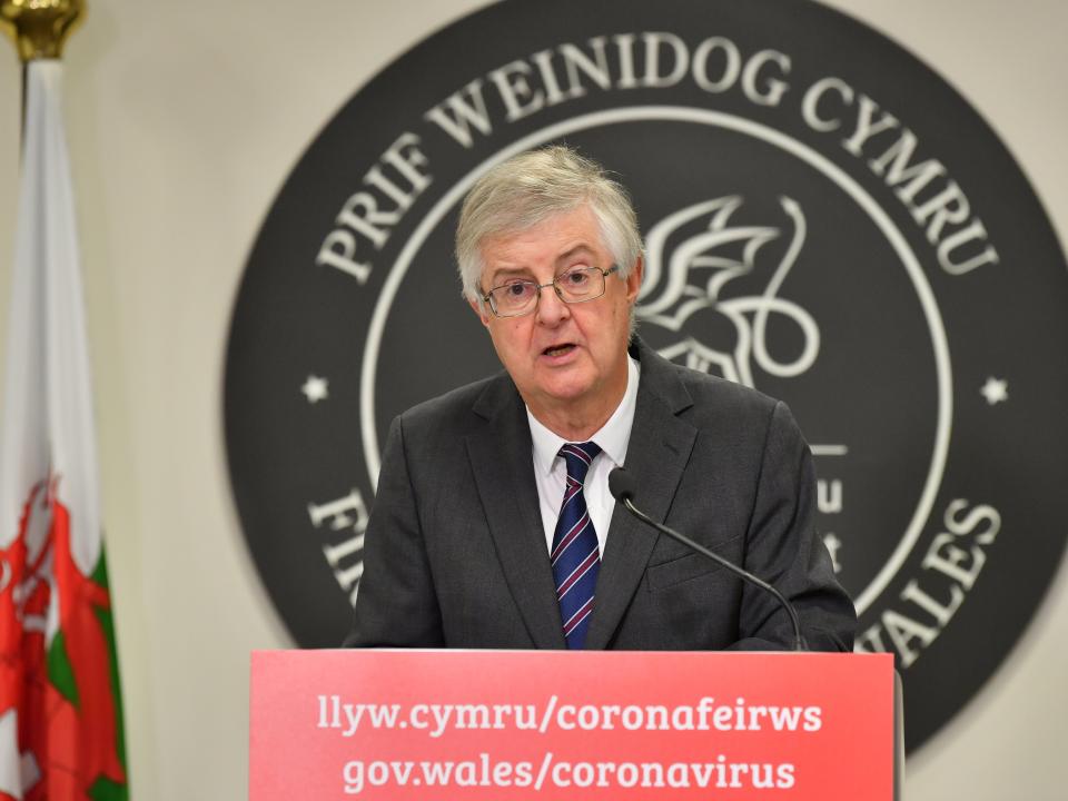 Wales’s first minister Mark Drakeford led the country into a nation-wide ‘firebreak’ lockdown a week ago (PA)