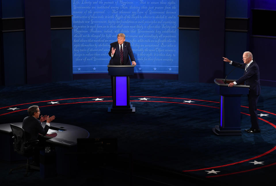 First Presidential Debate Between Donald Trump And Democratic Candidate Joe Biden (Kevin Dietsch / Bloomberg via Getty Images)