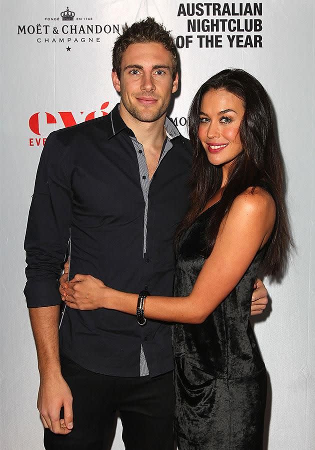 Megan and Shaun Hampson share three-year-old River and are expecting a second child together. Photo: Getty Images