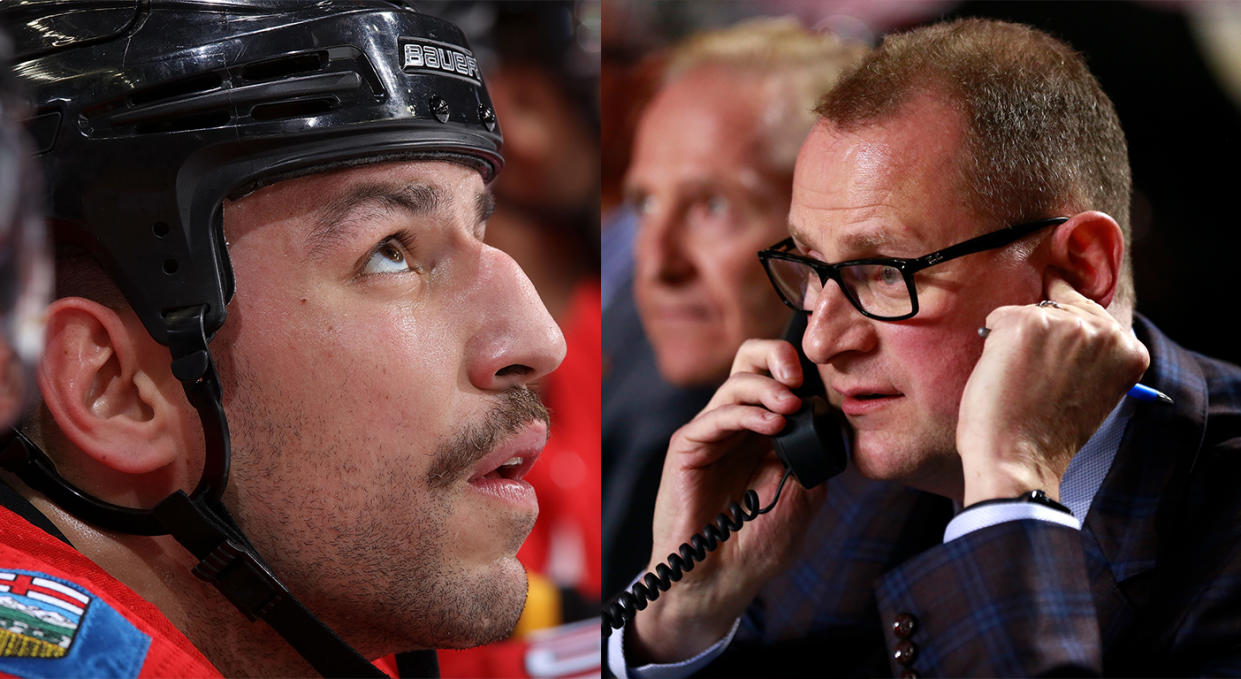 Despite the rough patch the Calgary Flames are going through, general manager Brad Treliving won't be making any immediate changes. (Getty Images)