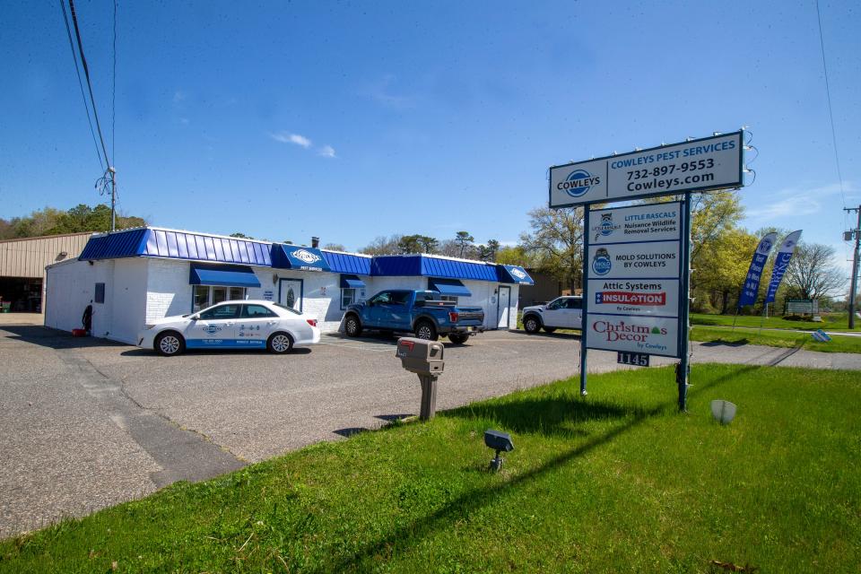 The headquarters of Cowleys Pest Services on Route 33 in Howell, NJ Monday, May 9, 2022.