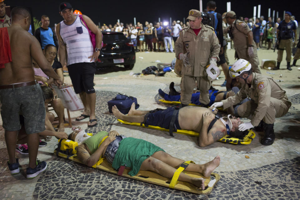 Car plows into crowd along Brazil’s Copacabana beach, killing baby