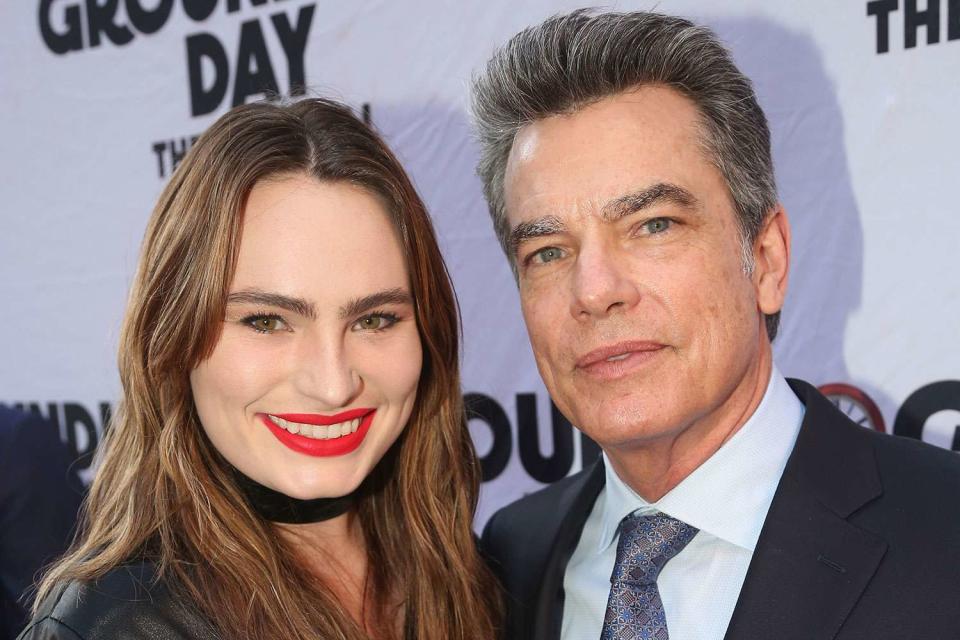 <p>Bruce Glikas/FilmMagic</p> Kathryn Gallagher and father Peter Gallagher, 2017