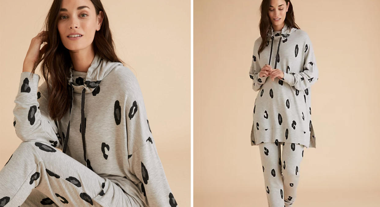 M&S has launched joggers and a pyjama top to match its popular Flexifit Animal Print Lounge Dress, and we predict they will sell out fast. (M&S)