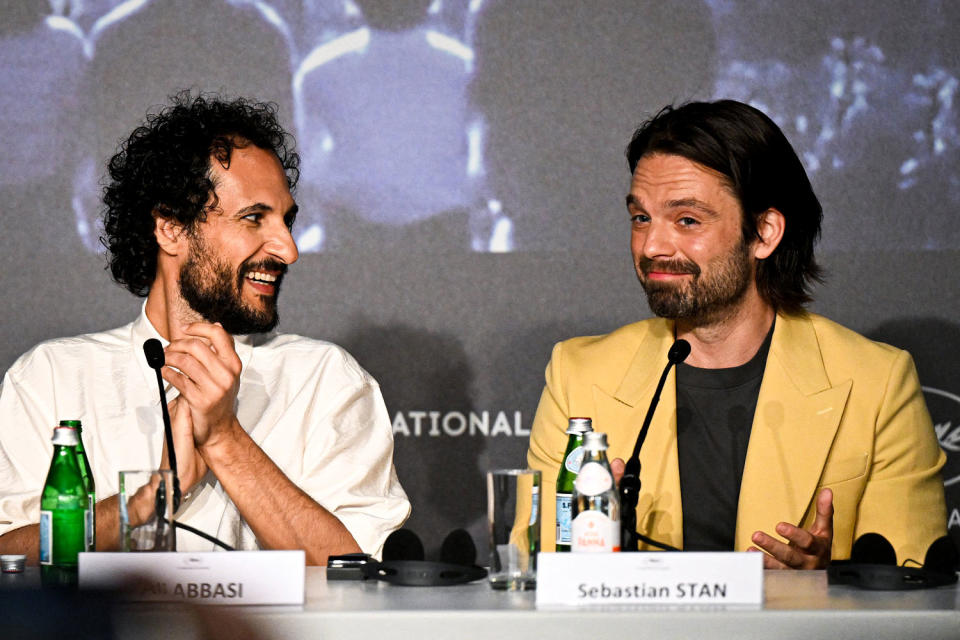 Iranian director Ali Abbasi and U.S. actor Sebastian Stan. (Julie Sebadelha / AFP - Getty Images)