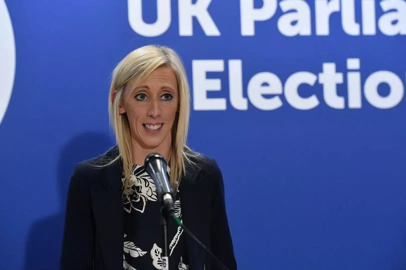 DUP candidate Carla Lockhart after winning the upper Bann Constituency at the 2024 General Election