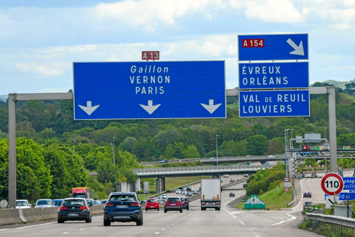 Circulation sur l'autoroute A13 entre Rouen et Paris (photo d'illustration).  - Credit:ANDBZ / ANDBZ/ABACA