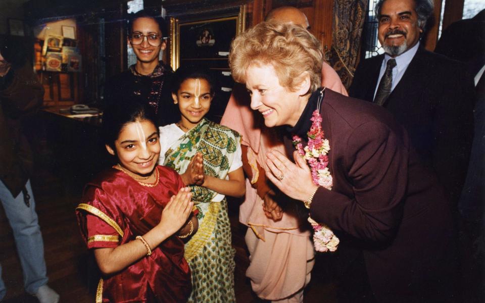 Baroness Kinnock visits the Krishnas Temple at Bhaktivedanta Manor, Hertsmere