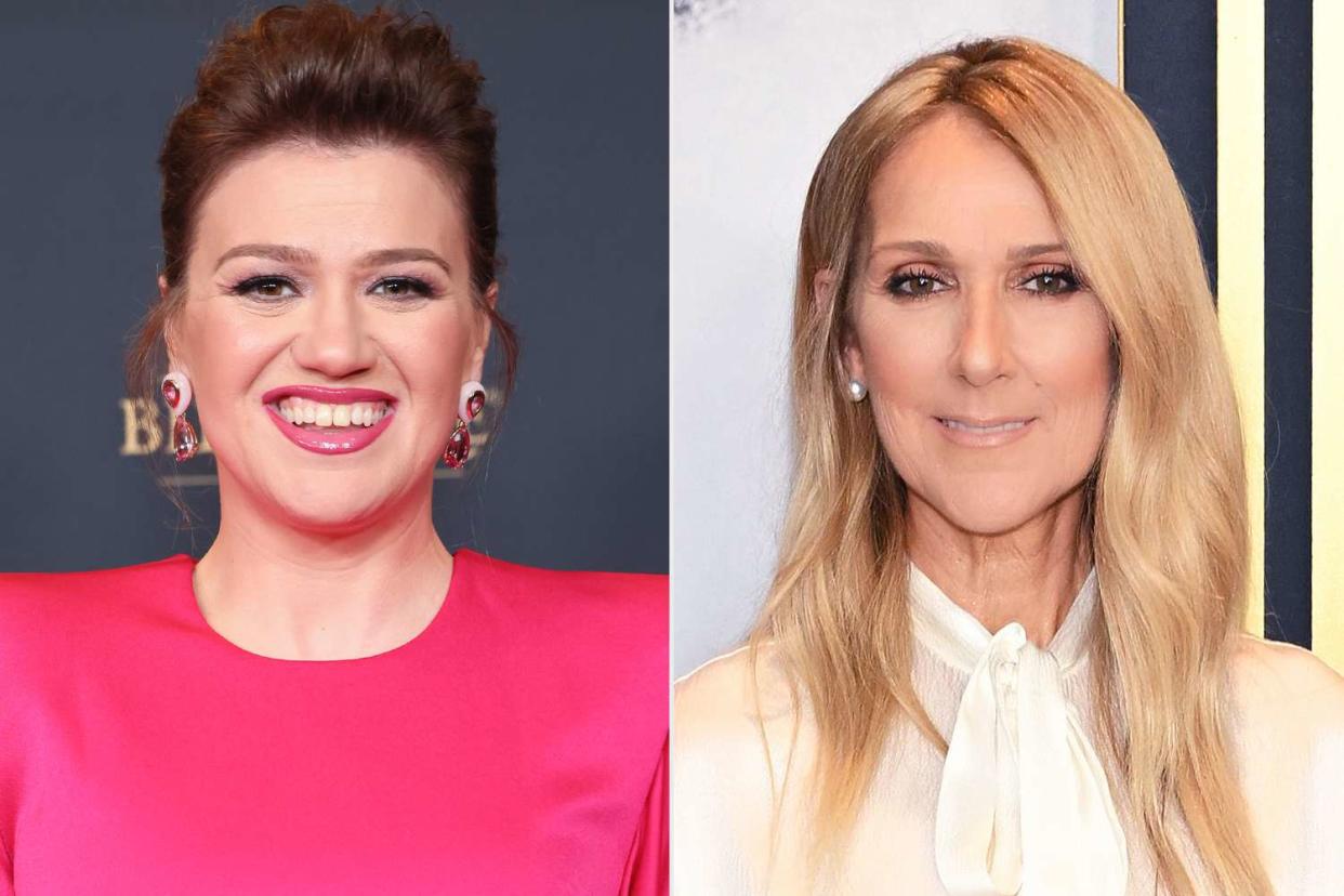 <p>Rodin Eckenroth/Getty; Andrew H. Walker/Shutterstock</p> Kelly Clarkson/Celine Dion