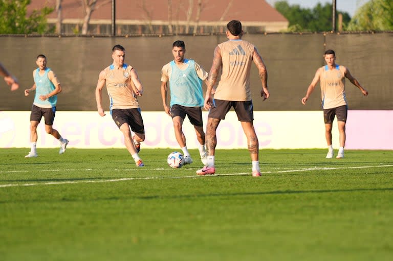 El entrenamiento de la selección argentina en Nueva Jersey