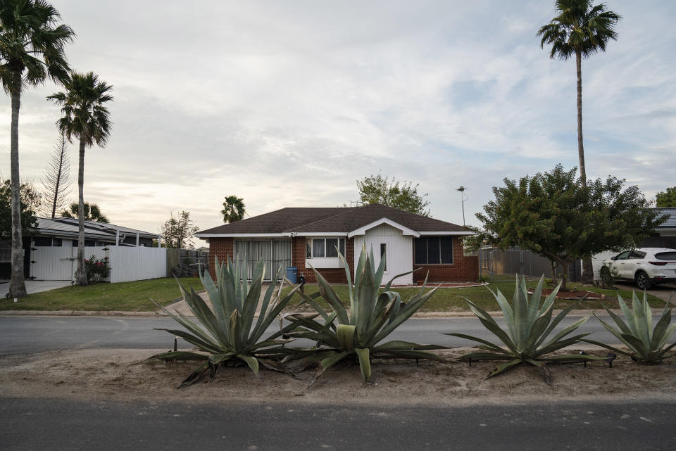 Image: Celia Johnson’s home in Boca Chica Village in Brownsville, Texas on Dec. 5, 2021. (Verónica G. Cárdenas for NBC News)