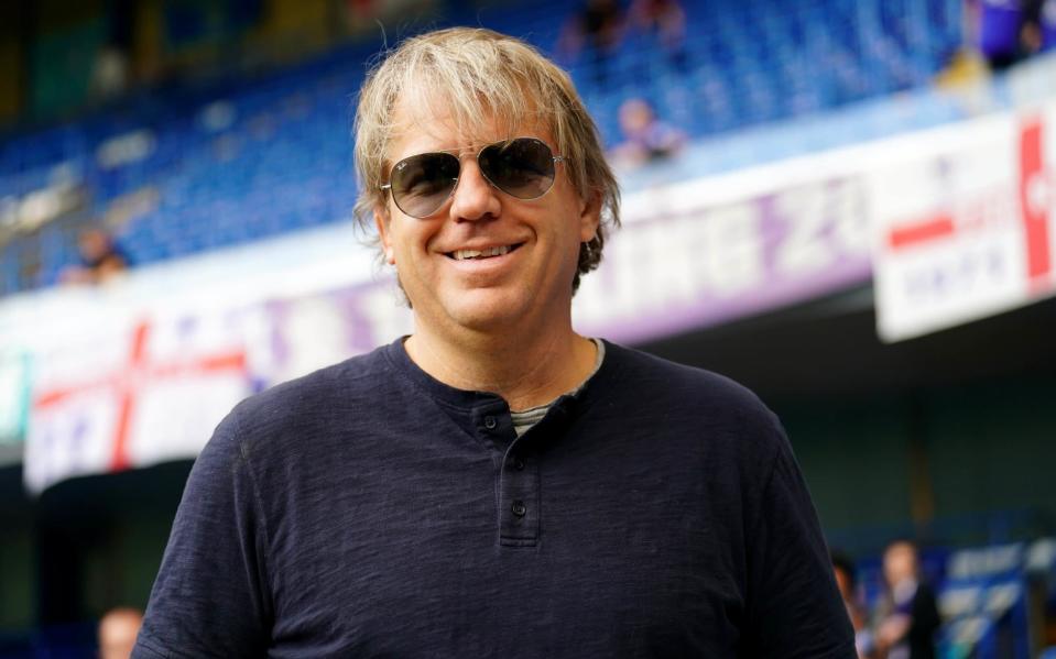Prospective Chelsea owner Todd Boehly on the pitch after the Premier League match at Stamford Bridge, London. Picture date: Sunday May 22, 2022 - Chelsea takeover on brink of going through after Todd Boehly passes Premier League ownership checks - PA