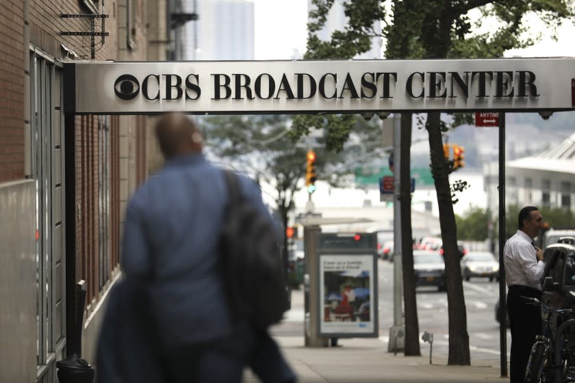 NEW YORK, NY - AUGUST 13: Signage for the CBS Broadcast Center is displayed outside the building on August 13, 2019 in New York City. Following years of on-and-off talks and negotiations, CBS and Viacom have agreed to merge. The new company will be called ViacomCBS, and Viacom CEO Bob Bakish will be the CEO of the new combined company. (Photo by Drew Angerer/Getty Images)