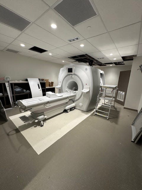 The MRI machine inside the new Red Bank Veterinary Hospital at River Centre in Middletown.