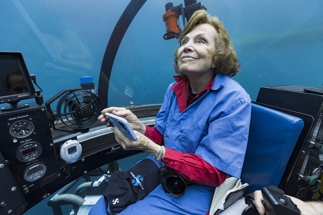 Sylvia Earle in underwater vessel
