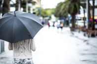 <p>Hotels often provide umbrellas for guests in case it is raining. And they are usually branded so if you take them they are an easy form of advertising, according to <em>The Sun</em>. Photo: Getty </p>