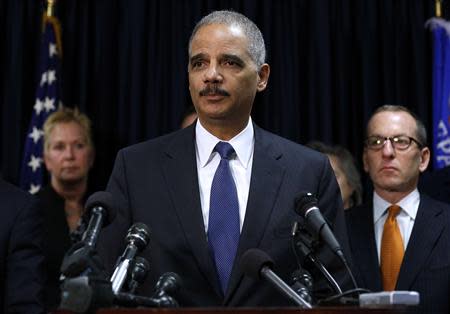 Attorney General Eric Holder speaks at a news conference in New Orleans November 15, 2012. REUTERS/Jonathan Bachman