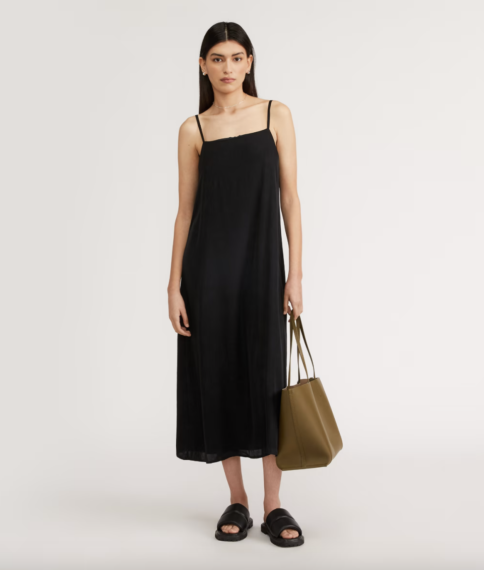 The Satin Square-Neck Slip Dress (photo via Everlane)