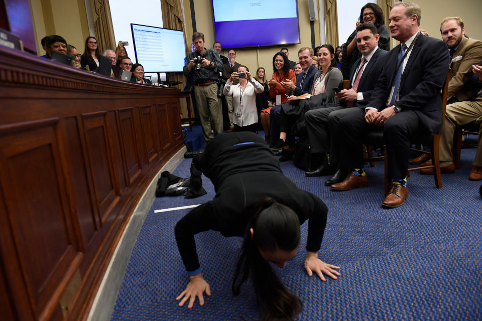 Congresswoman-Elect Shows Off Impressive Push-Ups in the Capitol