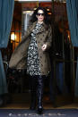 <p>While heading out for a day in Paris, Clooney wooed us yet again with her impossibly chic maternity style. She combined a floral printed dress with a taupe embellished coat and finished things off with over-the-knee leather boots and sunglasses, of course. <i>(Photo by Mehdi Taamallah/Nurphoto)</i><br><br></p>