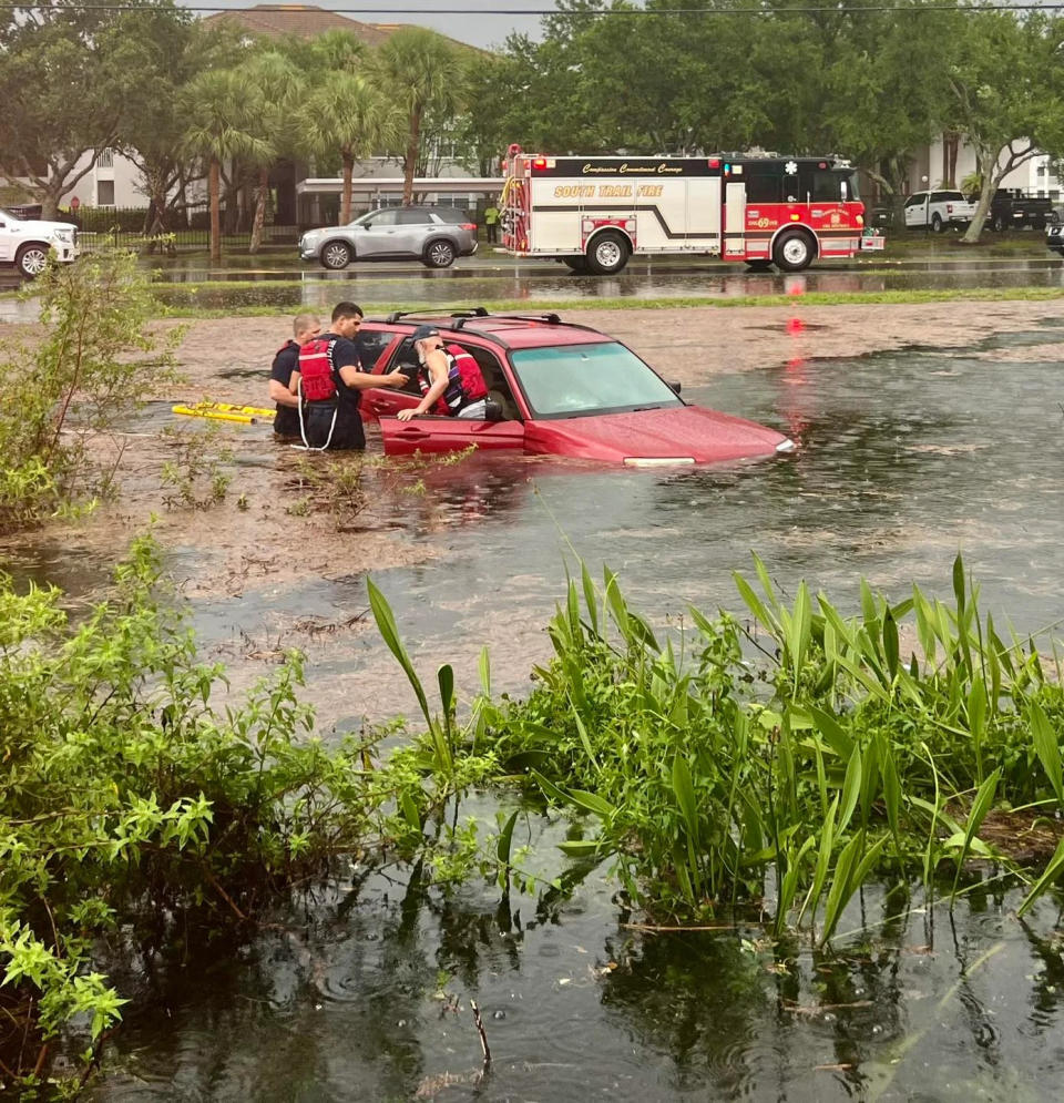 Water rescue in the Fort Myers area on Wednesday