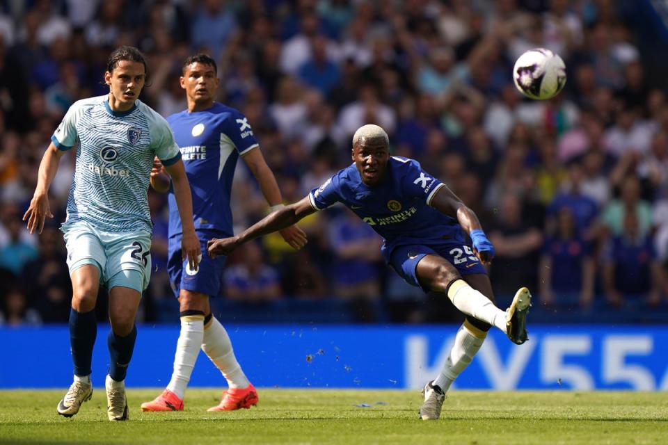 Moises Caicedo scored a brilliant goal to set Chelsea on their way (Bradley Collyer/PA Wire)