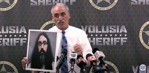 PHOTO: Volusia Sheriff Mike Chitwood is seen holding a photo of Richard Golden, March 14, 2023. (Volusia Sheriff's Office)