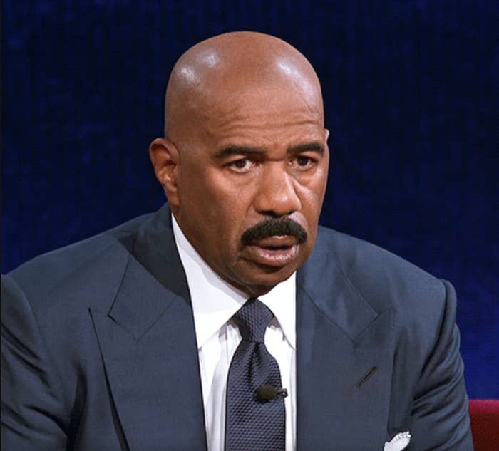 steve harvey looked perplexed