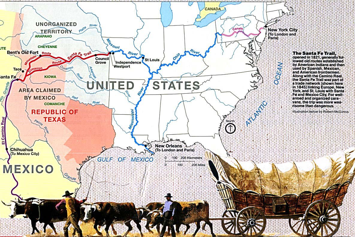 Map of the Santa Fe Trail