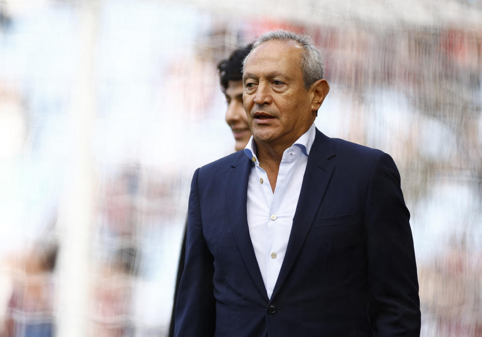 Soccer Football - Premier League - Aston Villa v AFC Bournemouth - Villa Park, Birmingham, Britain - March 18, 2023 Aston Villa co owner Nassef Sawiris before the match Action Images via Reuters/John Sibley EDITORIAL USE ONLY. No use with unauthorized audio, video, data, fixture lists, club/league logos or 'live' services. Online in-match use limited to 75 images, no video emulation. No use in betting, games or single club /league/player publications.  Please contact your account representative for further details.