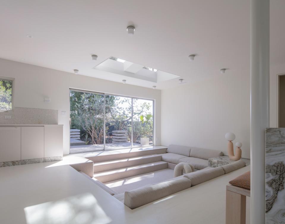 The inviting conversation pit is a true showstopper.