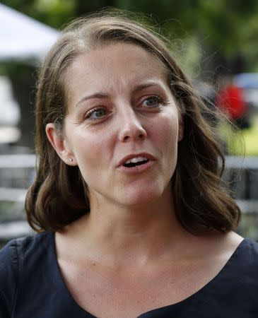 Rebekah Erler speaks after a town hall meeting at Minnehaha Park in Minneapolis, June 26, 2014. REUTERS/Larry Downing