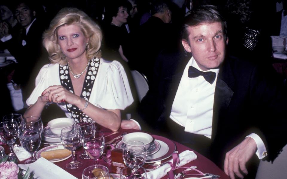 Ivana and Donald Trump in 1985 at the Waldorf Hotel in New York - Ron Galella