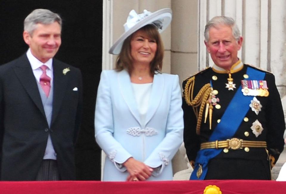 King Charles with Carole and Michael Middleton