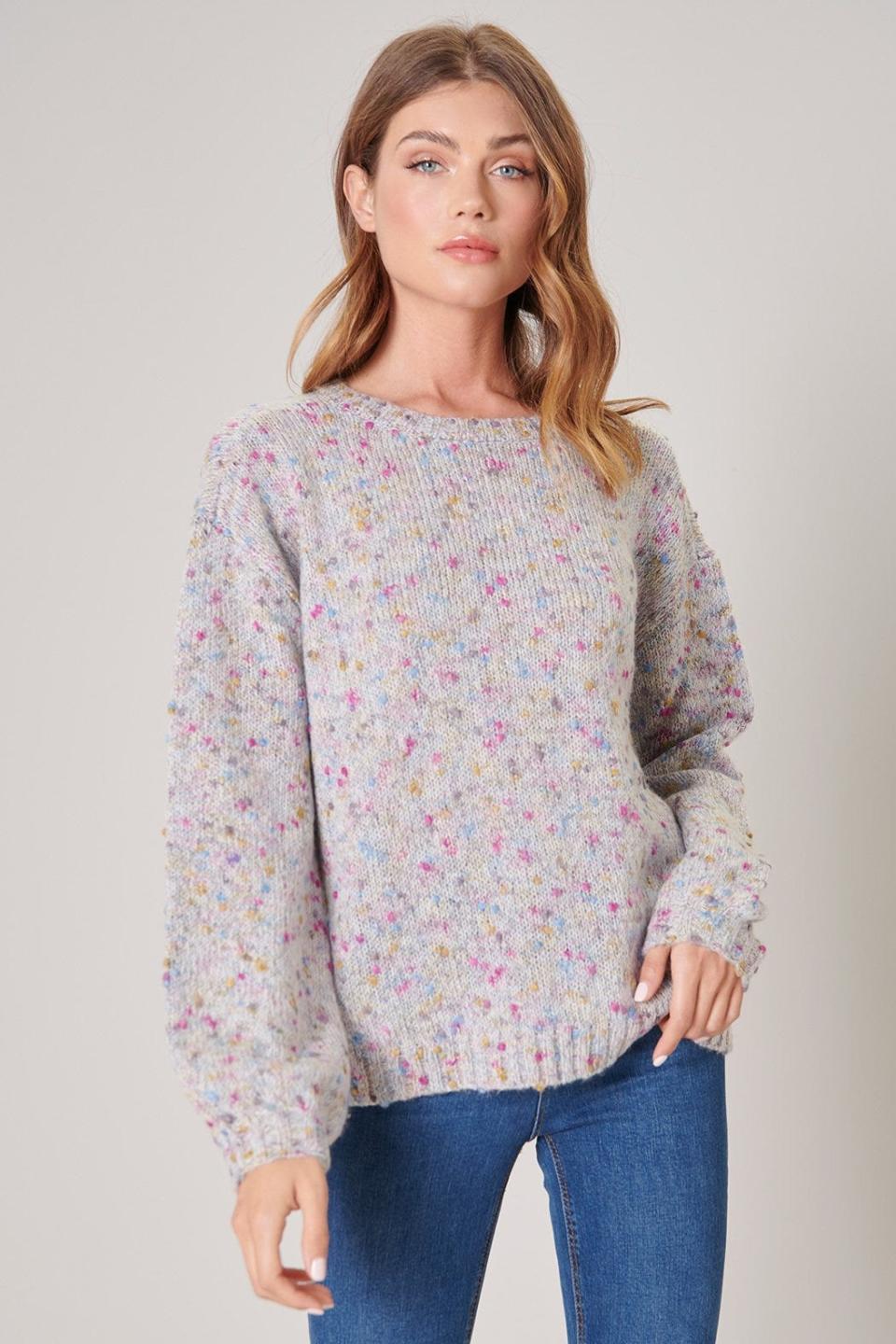 <p><a href="https://go.redirectingat.com?id=74968X1596630&url=https%3A%2F%2Fsugarlips.com%2Fproducts%2Fconfetti-speckled-oversized-crew-neck-sweater&sref=https%3A%2F%2Fwww.townandcountrymag.com%2Fstyle%2Ffashion-trends%2Fg39829385%2Fonly-murders-in-the-building-fashion%2F" rel="nofollow noopener" target="_blank" data-ylk="slk:Shop Now;elm:context_link;itc:0;sec:content-canvas" class="link ">Shop Now</a></p><p>Confetti Speckled Oversized Crew Neck Sweater</p><p>$55.20</p><p>sugarlips.com</p>