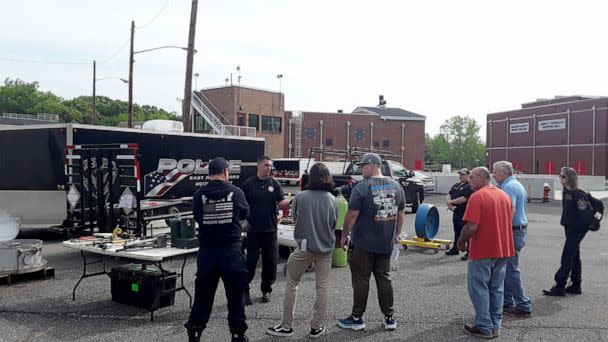 PHOTO: Emergency responders gather for hazmat training at the Bergen County Fire and Police Academy in New Jersey. (TRANSCAER)