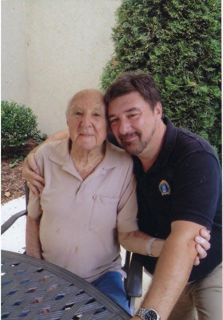 Tom Nichols and his father, Nick Nichols, in 2012 in Chicopee, Mass.