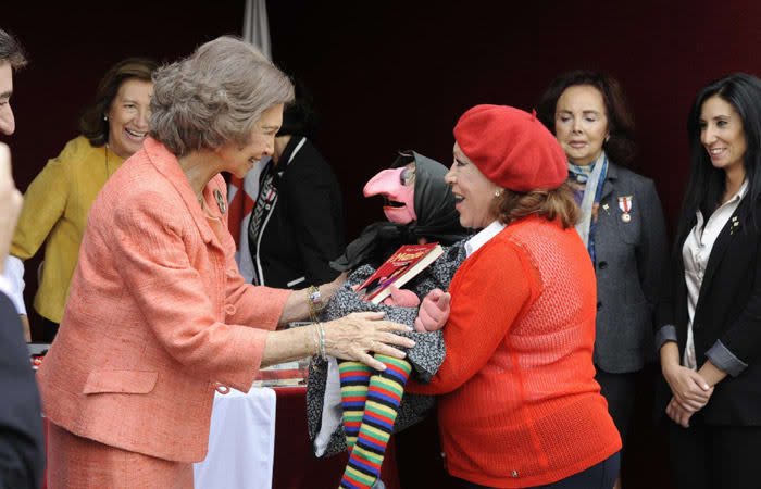 Mari Carmen junto a la reina Sofía 