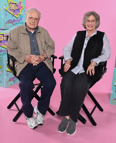 <p>Araya Doheny/Shutterstock</p> William Daniels and wife Bonnie Bartlett at 90s Con 2023
