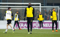 Soccer Football - Usain Bolt participates in a training session with Borussia Dortmund - Strobelallee Training Centre, Dortmund, Germany - March 23, 2018 Usain Bolt during Borussia Dortmund training REUTERS/Thilo Schmuelgen