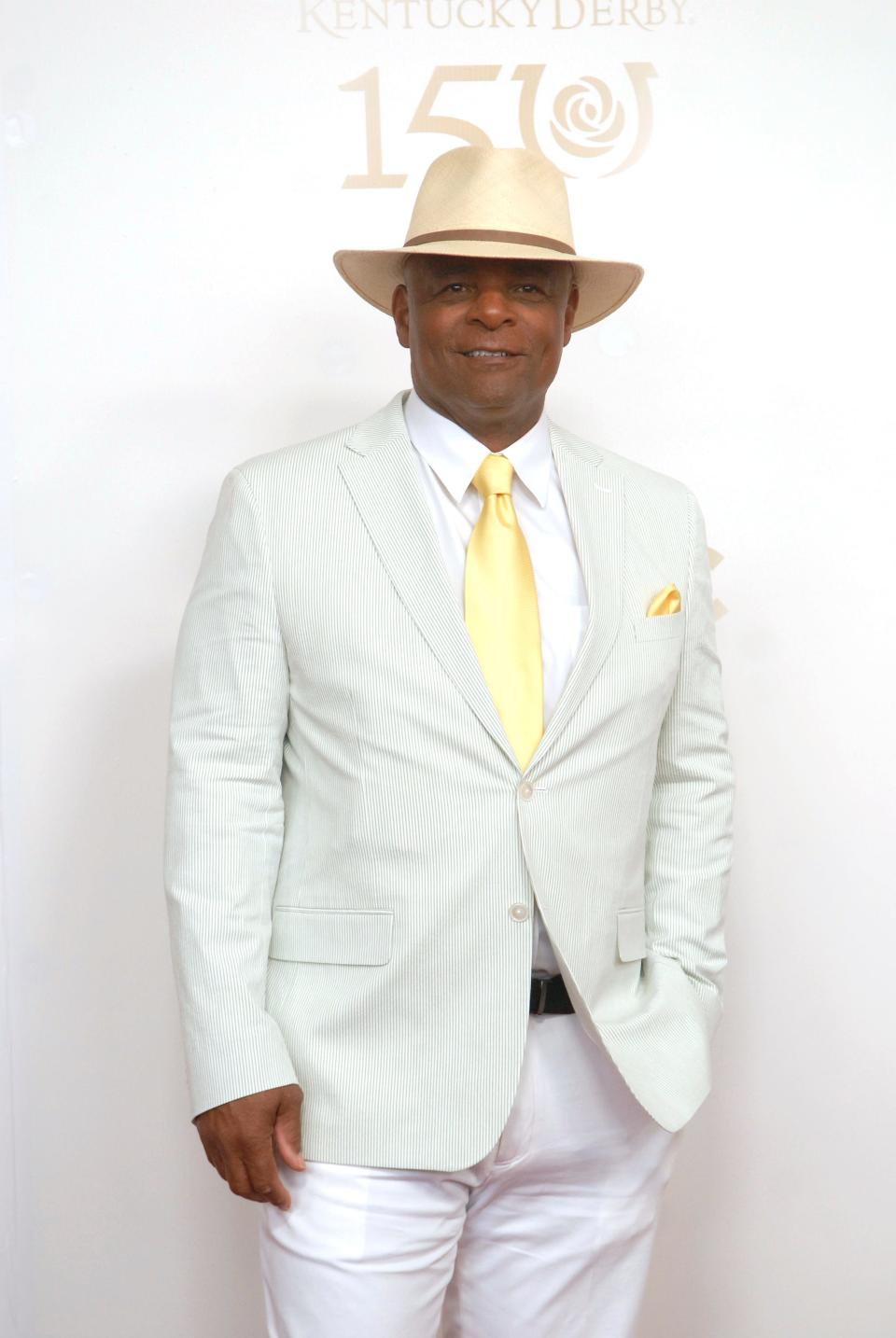 Former NFL football player Warren Moon poses on the 150th Kentucky Derby red carpet Saturday. May 04, 2024