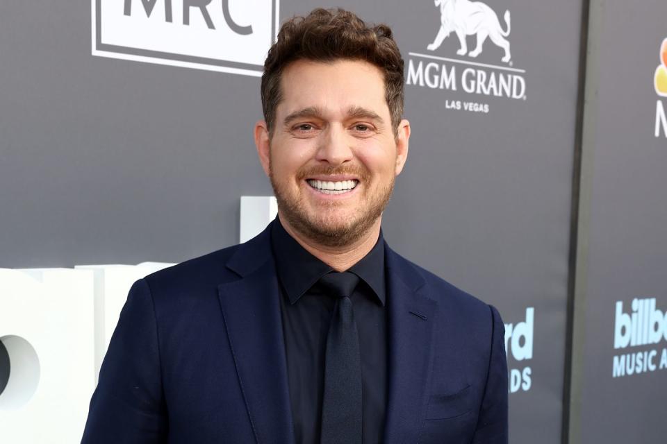 <p>Todd Williamson/NBC/NBCU Photo Bank via Getty</p> Michael Bublé.