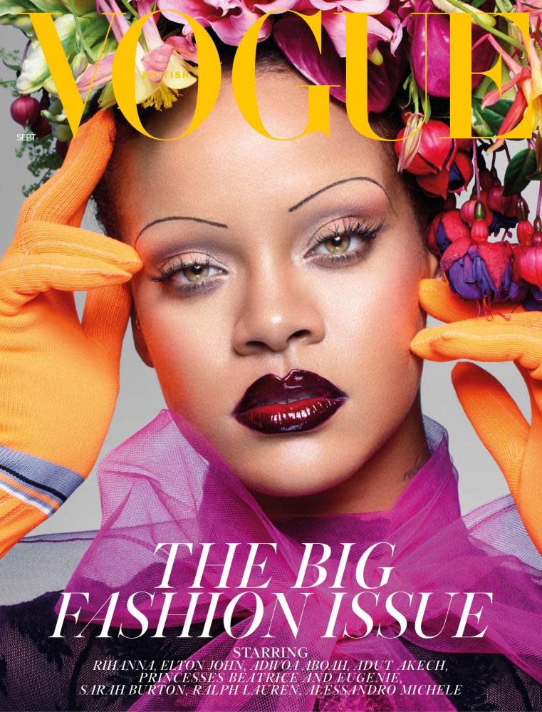 Rihanna on the cover of British Vogue