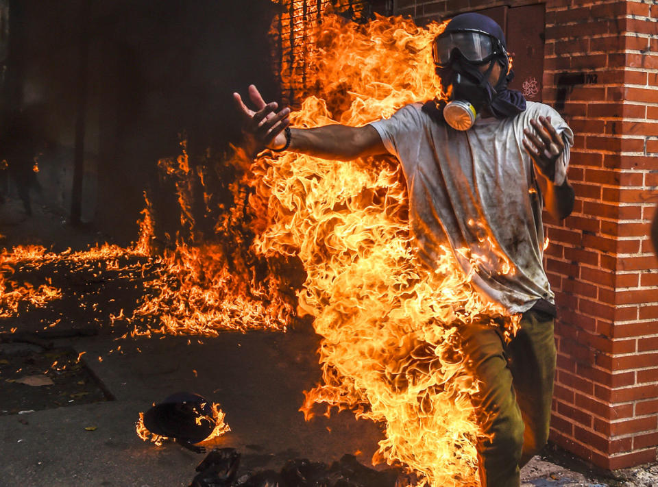 Demonstrations against Venezuela’s President Maduro’s government in Caracas