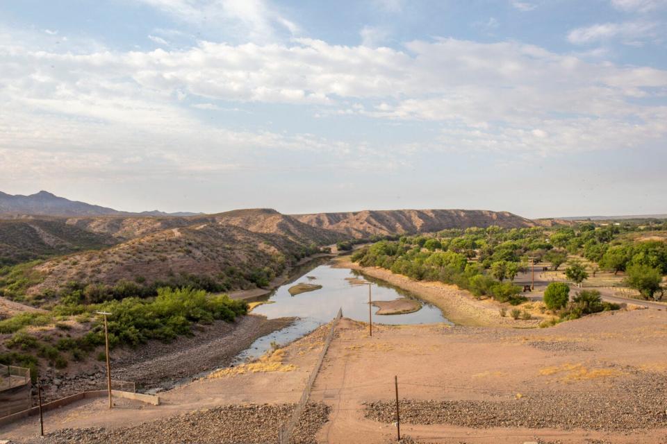 Rio Grande water stored in Elephant Butte and Caballo reservoirs is released downstream to southern New Mexico and Texas on June 1, 2022.
